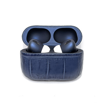 Наушники Apple AirPods Pro 3 в коже крокодила (Синие)