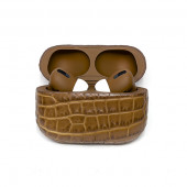 Наушники Apple AirPods Pro 3 в коже крокодила (Коричневые)