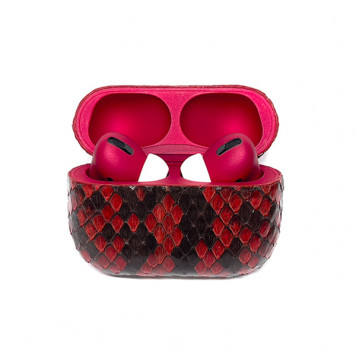 Наушники Apple AirPods Pro 3 в коже питона (Красные)