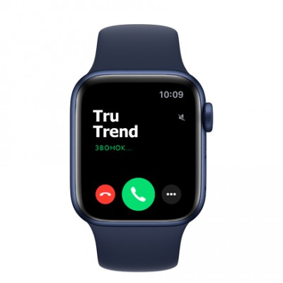 Apple Watch Series 6 GPS, 40mm, корпус из алюминия синего цвета, спортивный ремешок цвета «тёмный ультрамарин» Apple Watch Series 6 GPS, 40mm, корпус из алюминия синего цвета, спортивный ремешок цвета «тёмный ультрамарин»