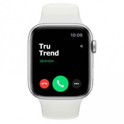 Apple Watch SE GPS, 44mm, корпус из алюминия серебристого цвета, белый спортивный ремешок Apple Watch SE GPS, 44mm, корпус из алюминия серебристого цвета, белый спортивный ремешок