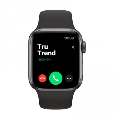 Apple Watch SE GPS, 40mm, корпус из алюминия цвета «серый космос», чёрный спортивный ремешок Apple Watch SE GPS, 40mm, корпус из алюминия цвета «серый космос», чёрный спортивный ремешок