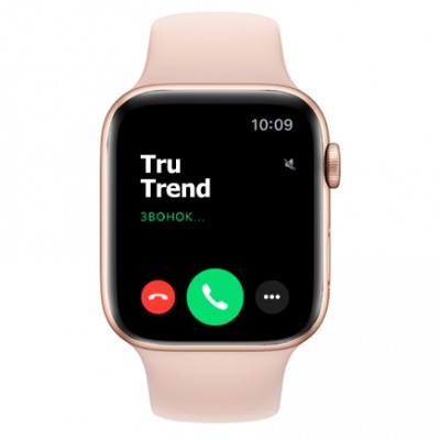 Apple Watch Series 4 GPS + Cellular, 44mm, корпус из алюминия золотого цвета, спортивный ремешок цвета «розовый песок» Apple Watch Series 4 GPS + Cellular, 44mm, корпус из алюминия золотого цвета, спортивный ремешок цвета «розовый песок»