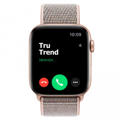 Apple Watch Series 4 GPS + Cellular, 44mm, корпус из алюминия золотого цвета, спортивный браслет (Sport Loop) цвета «розовый песок» Apple Watch Series 4 GPS + Cellular, 44mm, корпус из алюминия золотого цвета, спортивный браслет (Sport Loop) цвета «розовый песок»