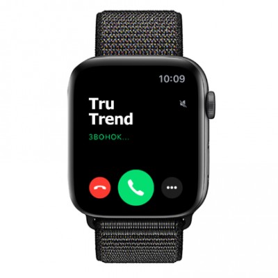 Apple Watch Series 4 GPS + Cellular, 44mm, корпус из алюминия цвета «серый космос», спортивный браслет (Sport Loop) черного цвета Apple Watch Series 4 GPS + Cellular, 44mm, корпус из алюминия цвета «серый космос», спортивный браслет (Sport Loop) черного цвета