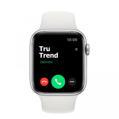 Apple Watch Series 4 GPS, 40mm, корпус из алюминия серебристого цвета, спортивный ремешок белого цвета Apple Watch Series 4 GPS, 40mm, корпус из алюминия серебристого цвета, спортивный ремешок белого цвета