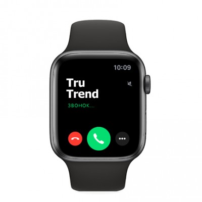 Apple Watch Series 4 GPS, 40mm, корпус из алюминия цвета «серый космос», спортивный ремешок черного цвета Apple Watch Series 4 GPS, 40mm, корпус из алюминия цвета «серый космос», спортивный ремешок черного цвета