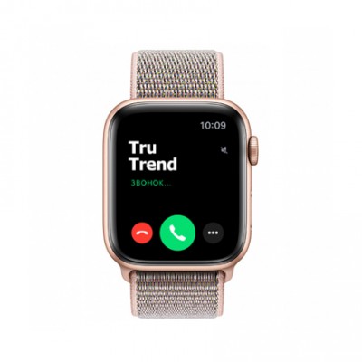 Apple Watch Series 4 GPS, 40mm, корпус из алюминия золотого цвета, спортивный браслет (Sport Loop) цвета «розовый песок» Apple Watch Series 4 GPS, 40mm, корпус из алюминия золотого цвета, спортивный браслет (Sport Loop) цвета «розовый песок»