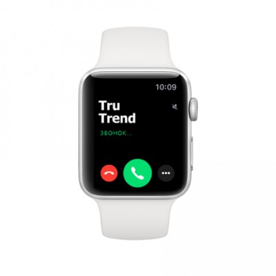 Apple Watch Series 3 GPS, 38mm, корпус из серебристого алюминия, спортивный ремешок белого цвета Apple Watch Series 3 GPS, 38mm, корпус из серебристого алюминия, спортивный ремешок белого цвета
