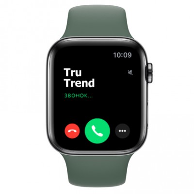 Apple Watch Series 5 GPS + Cellular, 44mm, корпус из стали цвета «черный космос», спортивный ремешок цвета «сосновый лес» Apple Watch Series 5 GPS + Cellular, 44mm, корпус из стали цвета «черный космос», спортивный ремешок цвета «сосновый лес»