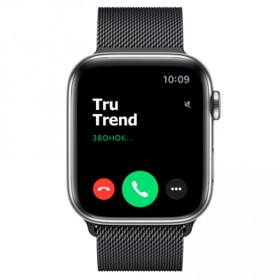 Apple Watch Series 5 GPS + Cellular, 44mm, корпус из стали, миланский сетчатый браслет цвета «черный космос» Apple Watch Series 5 GPS + Cellular, 44mm, корпус из стали, миланский сетчатый браслет цвета «черный космос»