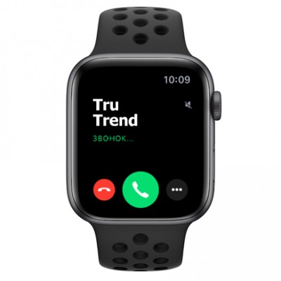 Apple Watch Series 5 Nike+ GPS + Cellular, 44mm, корпус из алюминия цвета «серый космос», спортивный ремешок цвета «антрацитовый/чёрный» Apple Watch Series 5 Nike+ GPS + Cellular, 44mm, корпус из алюминия цвета «серый космос», спортивный ремешок цвета «антрацитовый/чёрный»